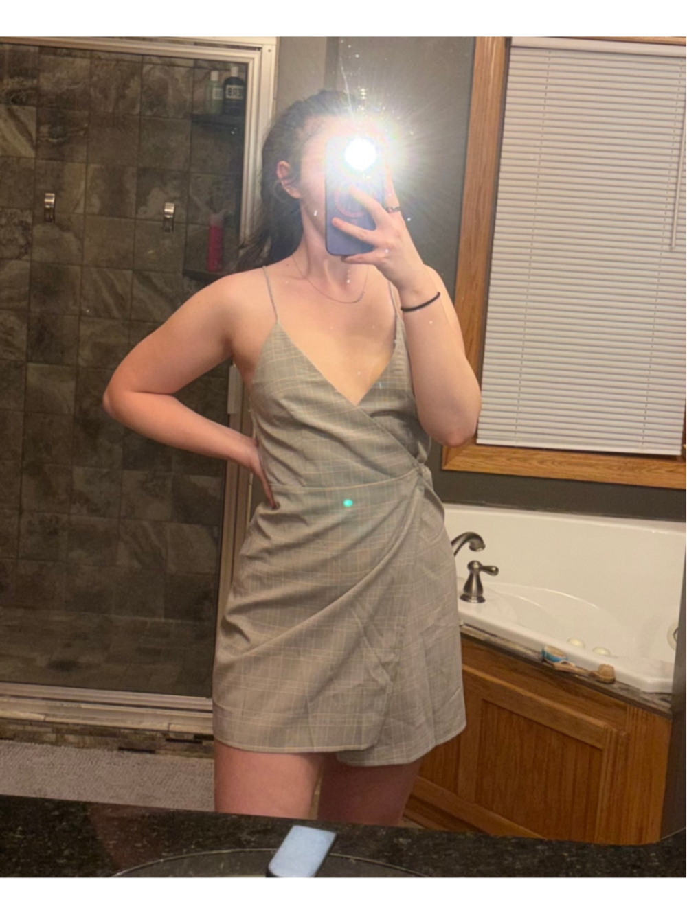 Showpo Mini Wrap / Tie Back Gingham Dress - Picture 2 of 5